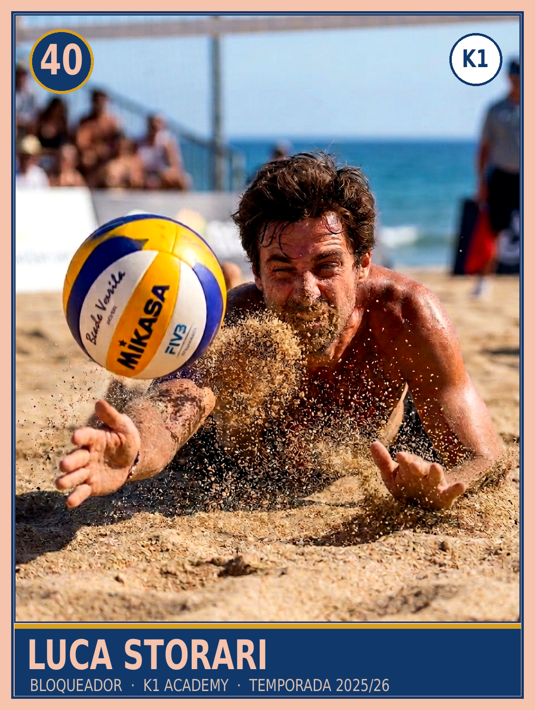 Cromo de Luca Storari, bloqueador del K1 Academy